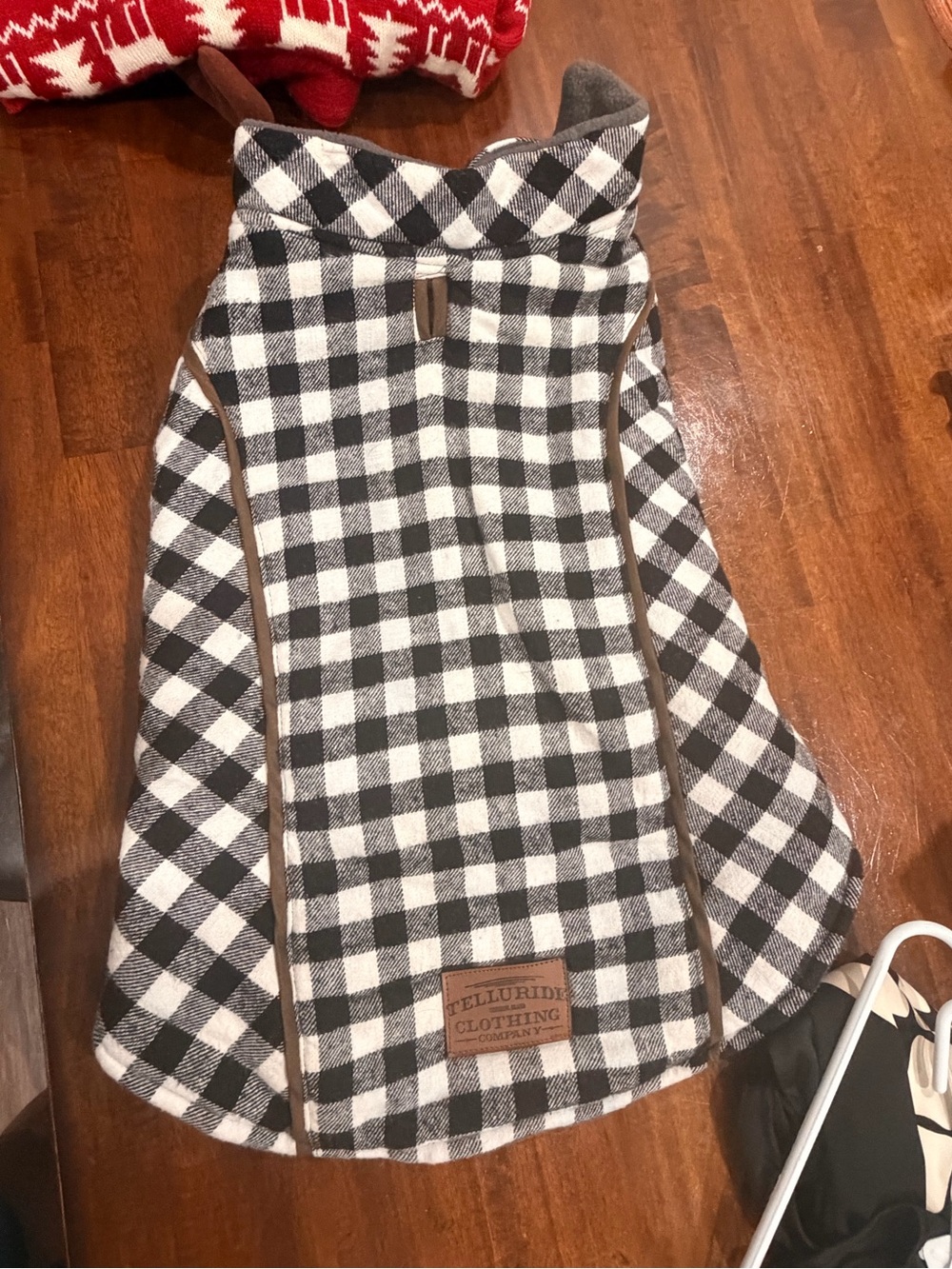 Black & White Buffalo Plaid Dog Jacket